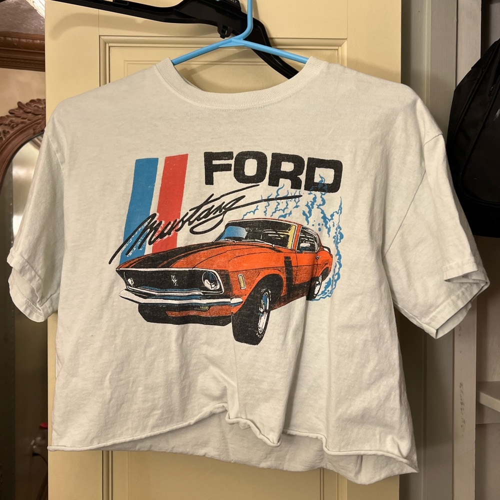 Hybrid Apparel Kids White Ford Mustang T-Shirt